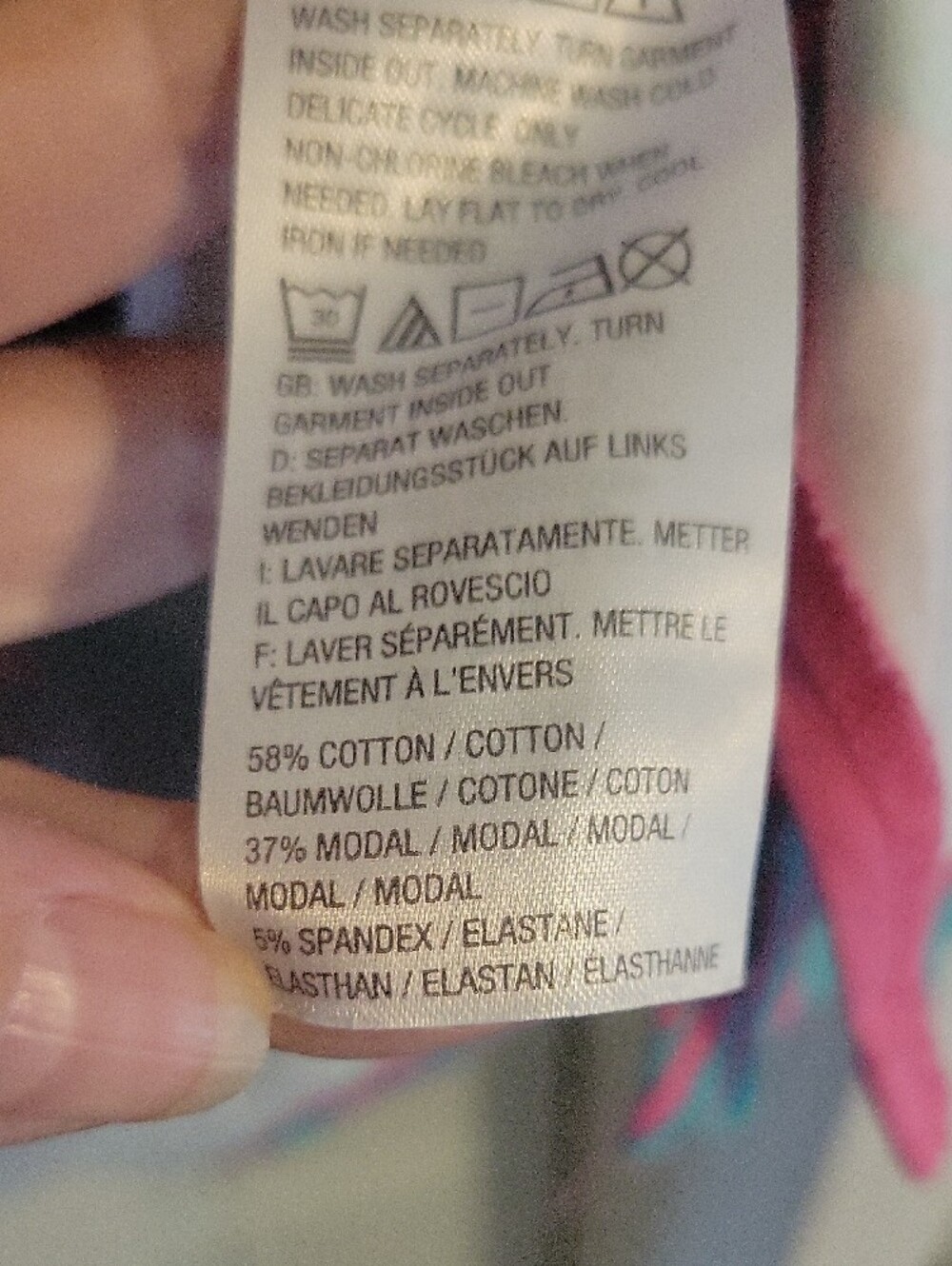 belle by Kim Gravel Sz1X Tropical 3/4 Zip-Front Pullover Top in Pink and Teal - Picture 3 of 4